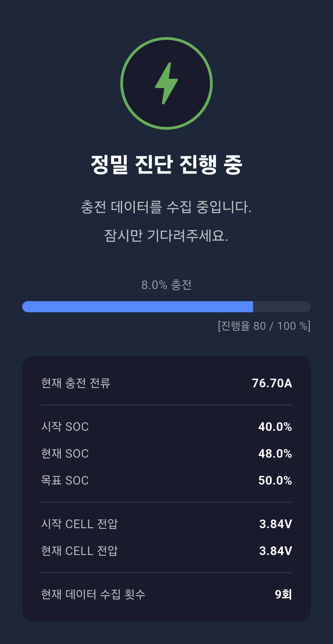 상세 진단 진행 중