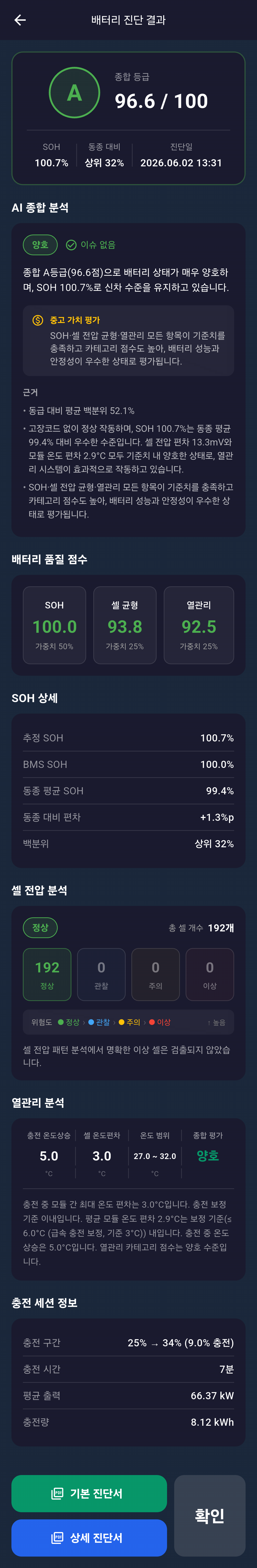 상세 진단 결과